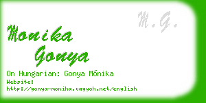 monika gonya business card