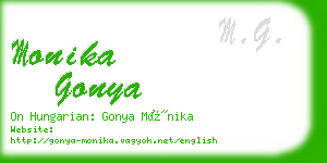 monika gonya business card